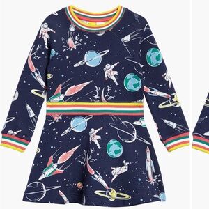 Mini Boden Space Sweatshirt Dress, Sz 6-7y